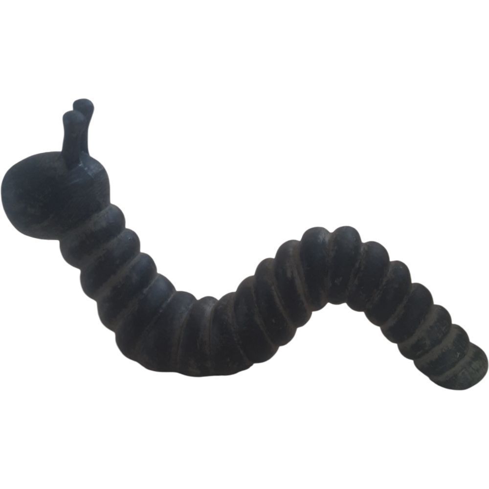 Elegant Black Caterpillar Decorative Accent